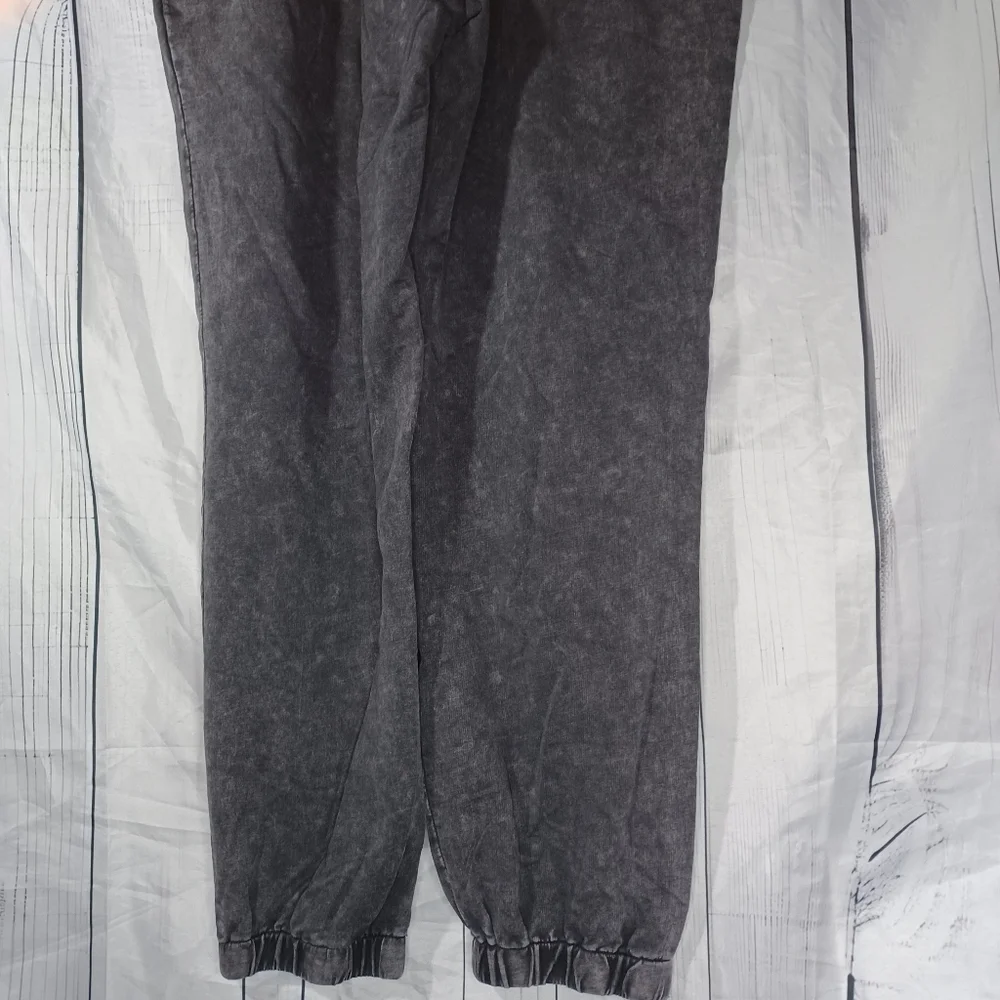 Lane 201 Faded Black Off The Shoulder comfy casual Jumpsuit with Drawstring